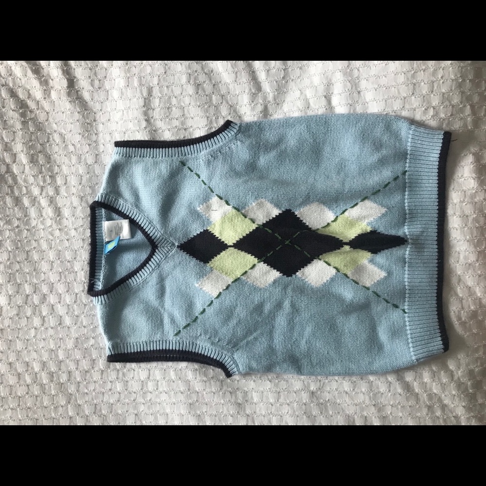 Boys blue knit vest